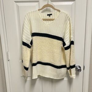 Joh Oversized Cream and Black Sweater